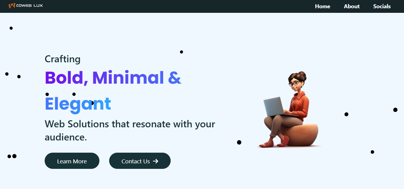 Before - Coweblux Website Redesign and Conversion Optimization